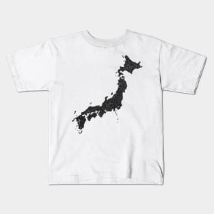 Japan with Prefectures Kids T-Shirt